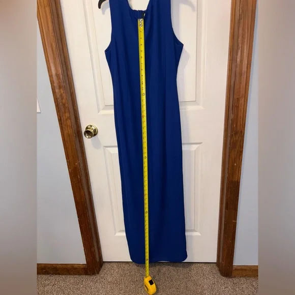 Ursula of Switzerland Vintage Dress Jacket Sequins 14 Royal  Blue Wedding - Picture 8 of 11